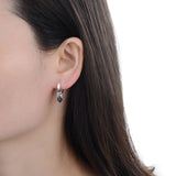 Aros en Plata con Circonia negra