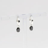 Aros en Plata con Circonia negra